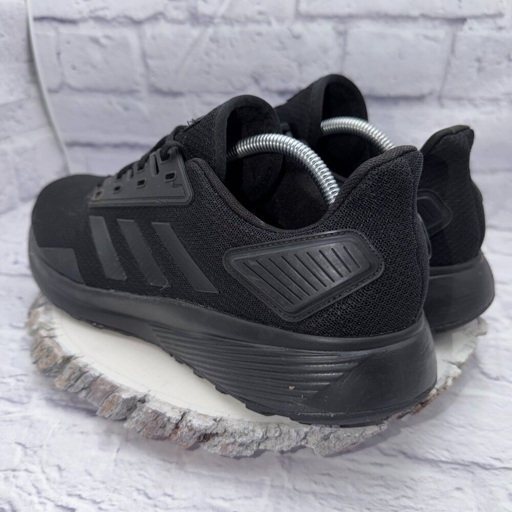 Adidas Duramo 9 Mens Size 12.5 Triple Black Walking Running Shoes Sneakers - Picture 9 of 14